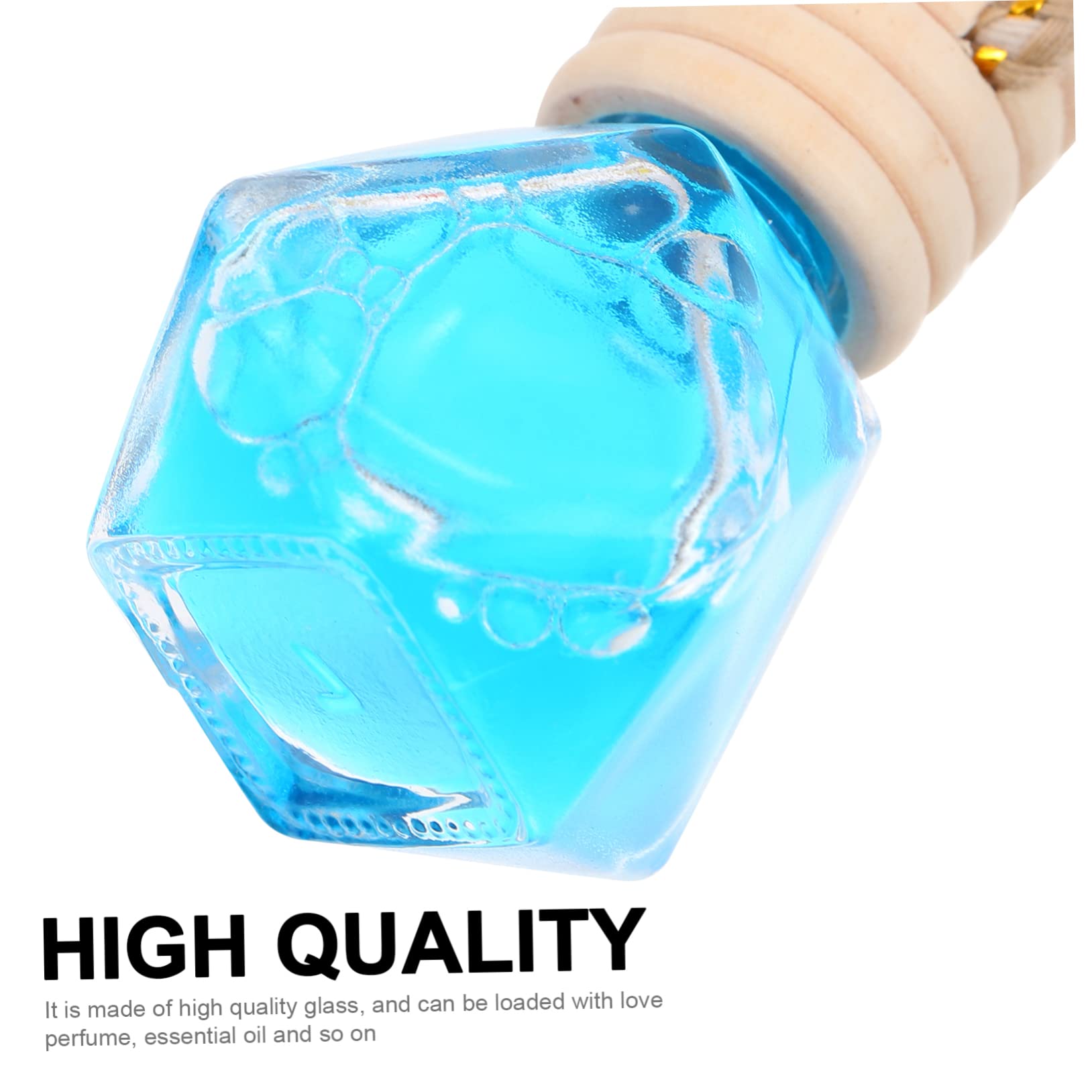 GLEAVI 12piezas Botellas De Perfume De Vidrio Para Coche Difusor De Esencial Adorno Aromático Colgante Diseño Diamante Aromatiza y Purifica El Aire Del Vehículo