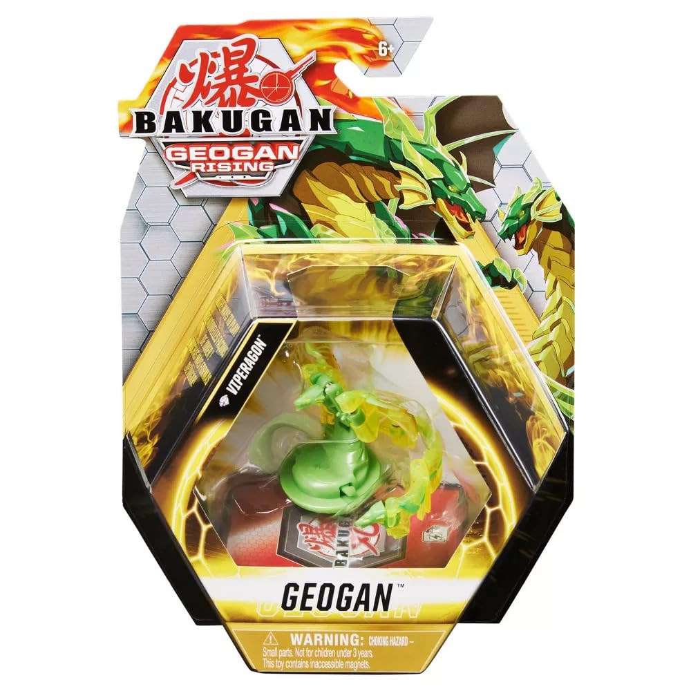 Bakugan Geogan Rising 2021 Diamond Viperagon Geogan Collectible Action Figure and Trading Cards