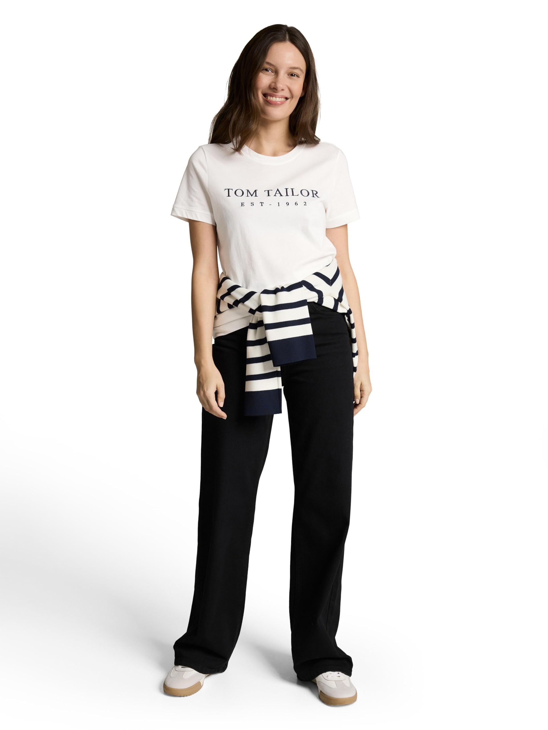 Basic T-Shirt mit Logo-Print – Ansicht 2