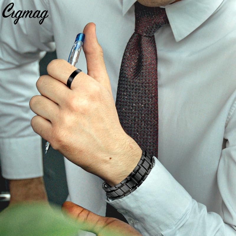 3X Magnetic Bracelets for Men Ultra Strength Titanium Steel Bracelet Wrist Adjustable with Sizing Tools - Image 8