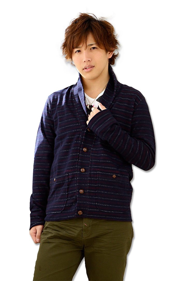 kolor ボーダー カーディガン size 3 navy white kolor ボーダー カーディガン size 3 navy white