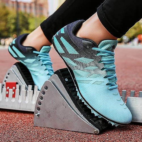Image of New Track and Field Shoes for Men Women Kids Boys Girls 8 Spikes 100-400 Meter Running Racing Shoes Professional Sprint Sport Sneakers