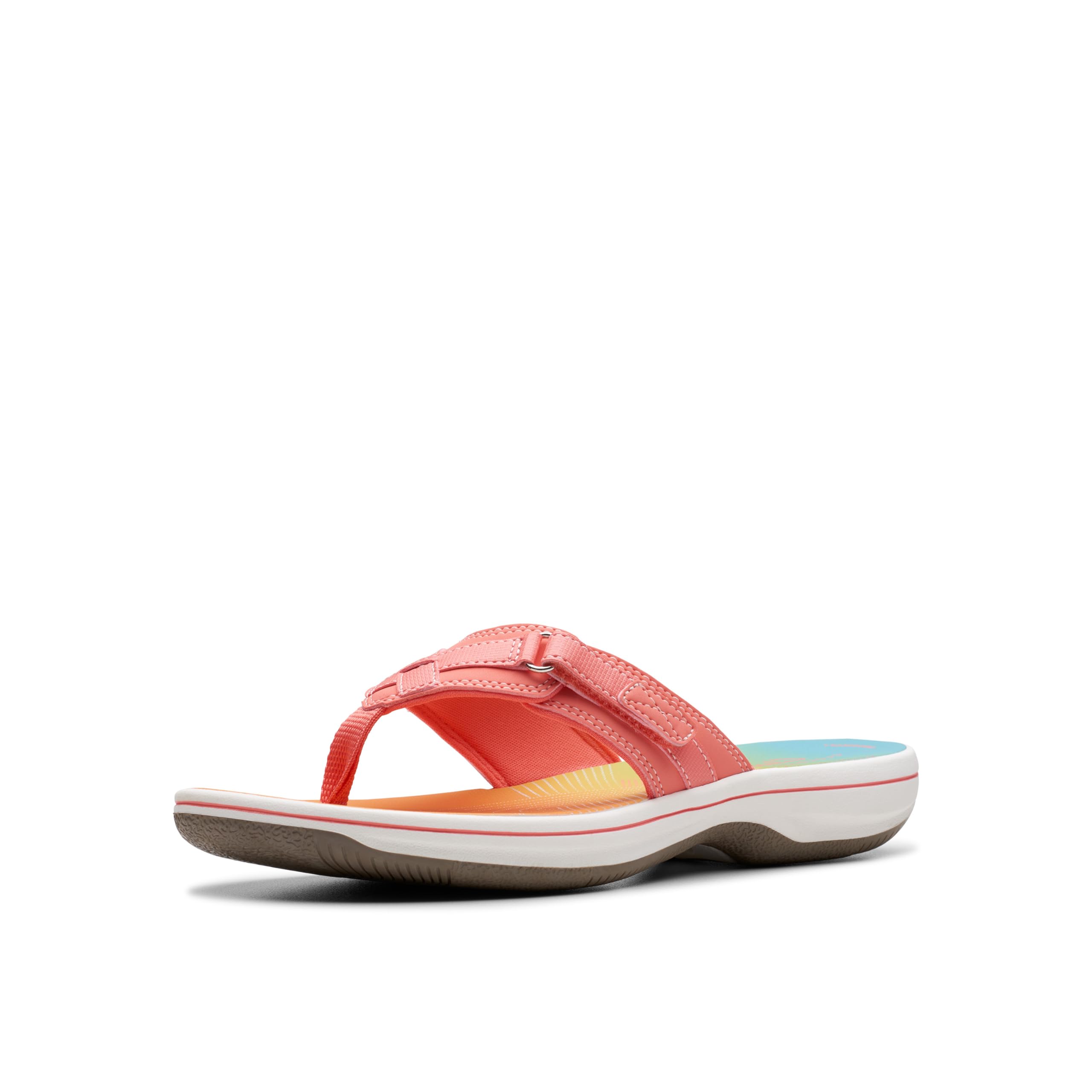 Clarks Women's Breeze Sea Flip-Flop, Multicolor Synthetic, 7.5 UK
