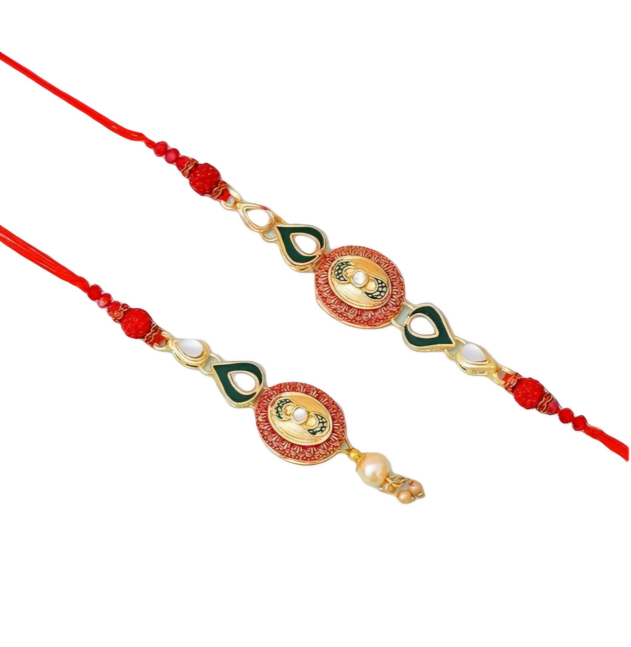 Viditi Designer Couple Rakhi Set for Bhaiya Bhabhi | Bhai Bhabhi Rakhi Set Couple Rakhi Combo Set with Roli Chawal Pack Rakhi for Bhabhi Brother Rakhi Lumba Combo Set (B0DB1SPDGT) Amazon Price History, Amazon Price Tracker