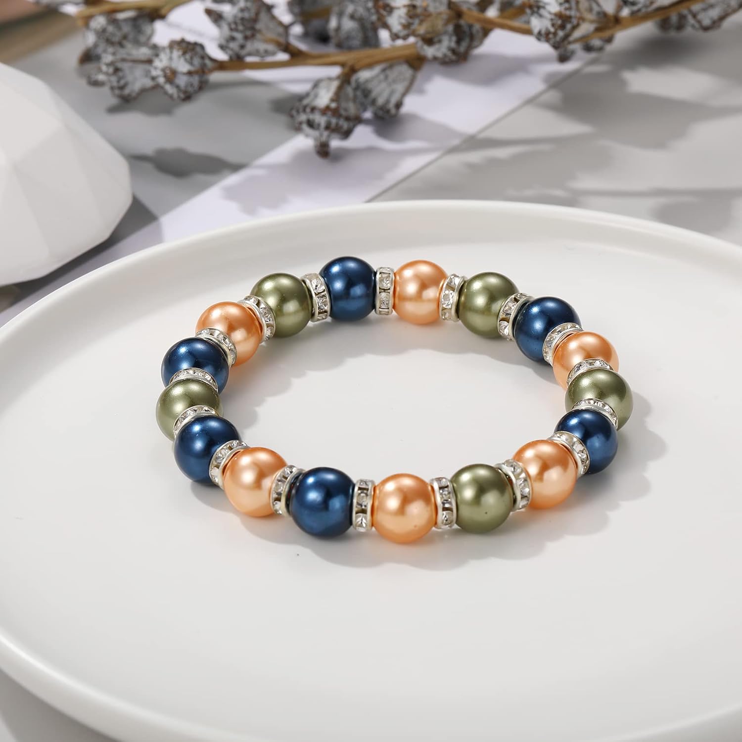 Healing Bracelet for Women Anxiety Crystal Bracelet Chakra Beaded Bracelets Calming Stretch Bracelet Rose Quartz Crystals Healing Stones Bracelet Stress Relief Gifts for Women - Image 5