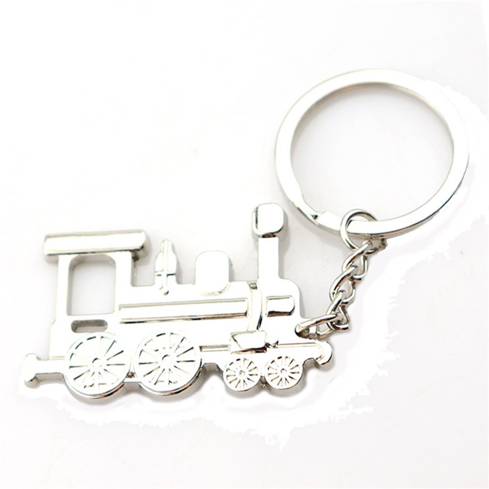 Bijoux en métal pour homme avec pendentif train vapeur rétro
