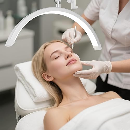 Miniatura 7 de Luz LED ajustable de media luna de 3000 lúmenes con abrazadera y lámpara de tareas, iluminación brillante y regulable para oficina, manualidades,