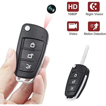 Camera Cachee Espion Uyikoo Camera Espion Cle De Voiture Avec Surveillance De La Vision Nocturne Camera Cachee Detection De Mouvement Mini Camera De Longue Duree Amazon Fr High Tech