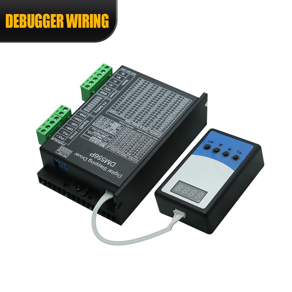 4-Achsen CNC Steuerung Kit, 8mm 57HS56/76/82/100/112 Schrittmotoren, DM556P Treiber, 350W 36V Netzteil, USB-Debugger. (57HS56)