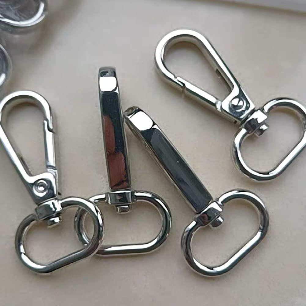 Mousqueton Porte Clef Métal 80 Pièces Anneaux Attache Porte Clé Fermoir