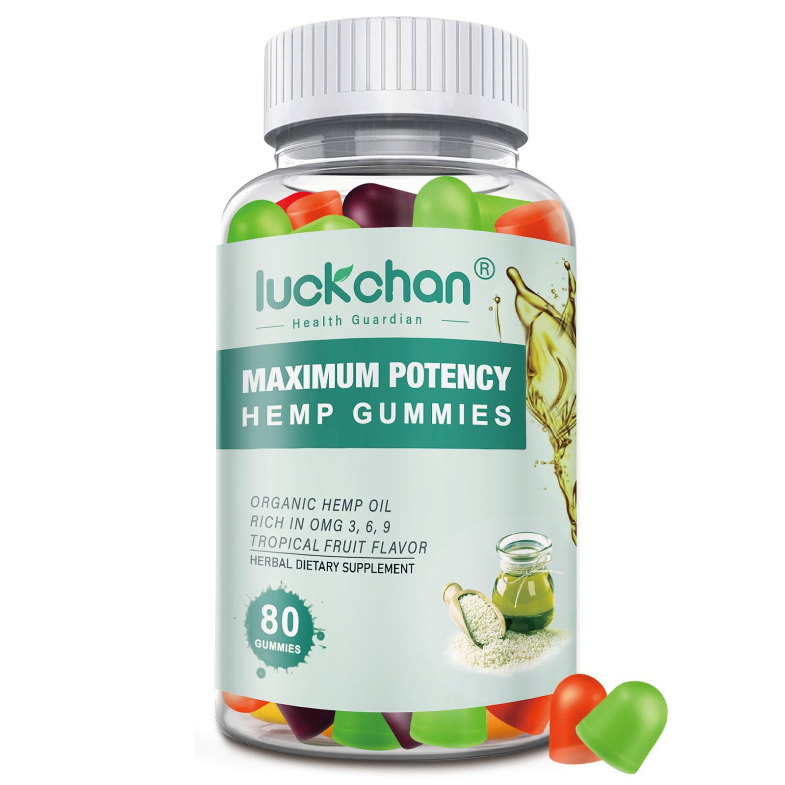 Photo 1 of (1 Packs)  Gummies High Potency for Sleep, Pain, Anxiety- Pure Extra Strength Organic H?mp Oil Gummies - 100% Natural Bear Hemp Gummy for Adults