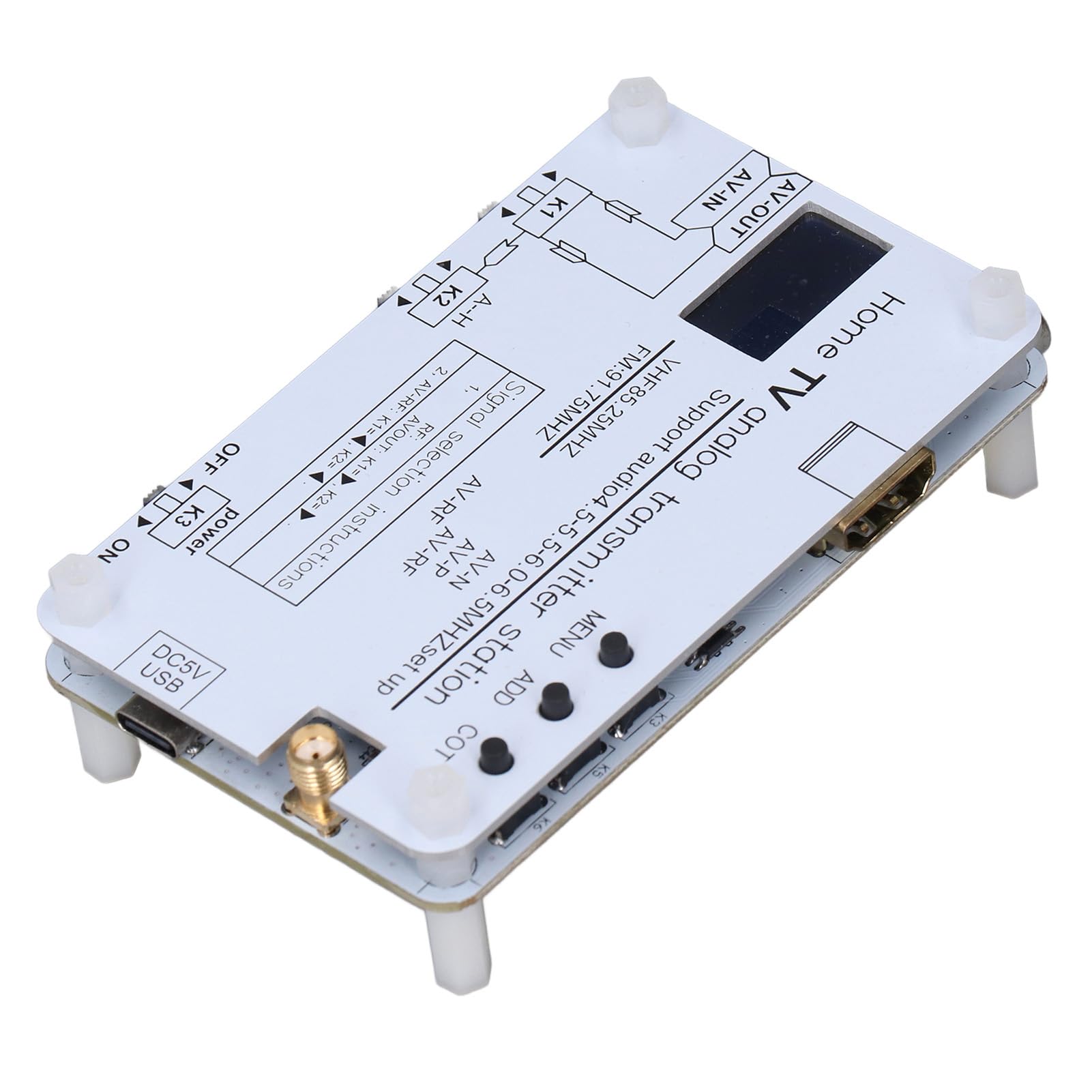 Home TV Analog Transmitter Station Sound Video Transmission AV High Definition Multimedia Interface Input 1080P