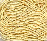 VintageBeadsWholesale 1 Hank (40 Grams) Vintage Czech Ceylon Cream Glass 10/0 Rocaille Seed Beads R352