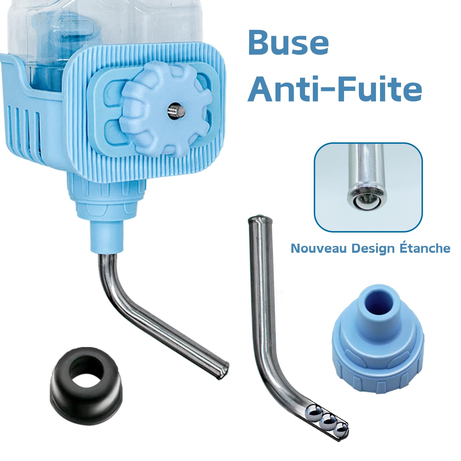 Distributeur Eau pour Petits Animaux, 1200ML Suspendue Grande Capacité Automatique Abreuvoir Eau Anti-Goutte Biberon pour Lapin Chinchilla Cochon d'Inde Hérisson Furet