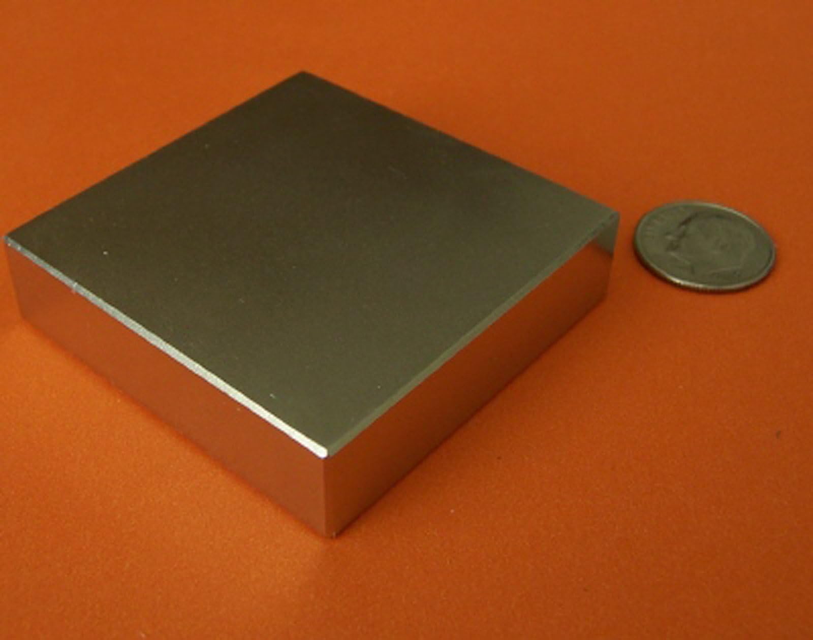 Applied Magnets® N42 Neodymium Rare Earth Block Magnet – 2" x 2" x 1/2", Durable Nickel Plating for Technical Applications