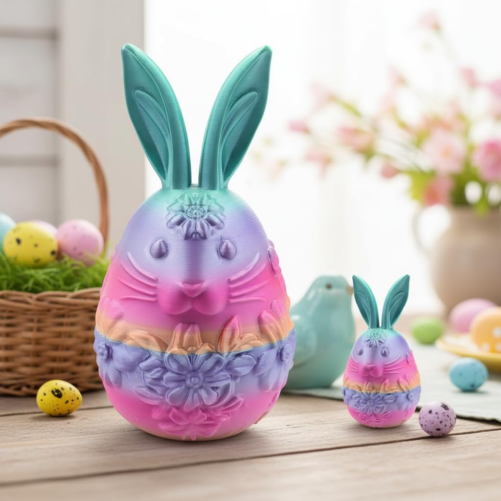 Easter Bunny Egg Set: A rabbit-shaped surprise egg containing a mini bunny. Ideal for home decoration or as a sweet gift for her