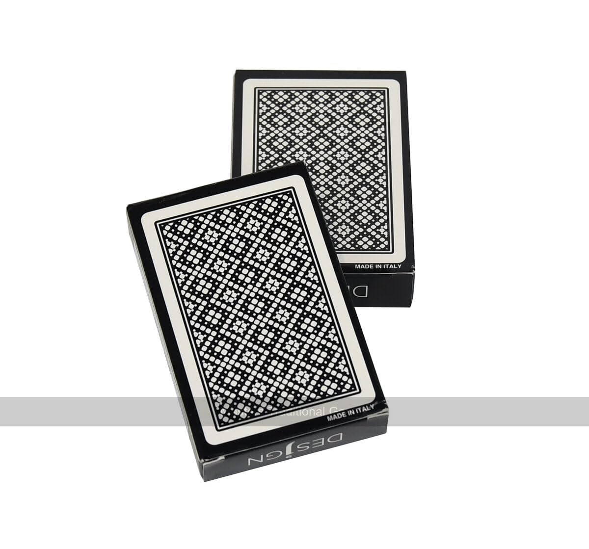 (J Design Classic Matrix 100% Plastic Playing Cards (Black, Bridge Size, Regular Index)