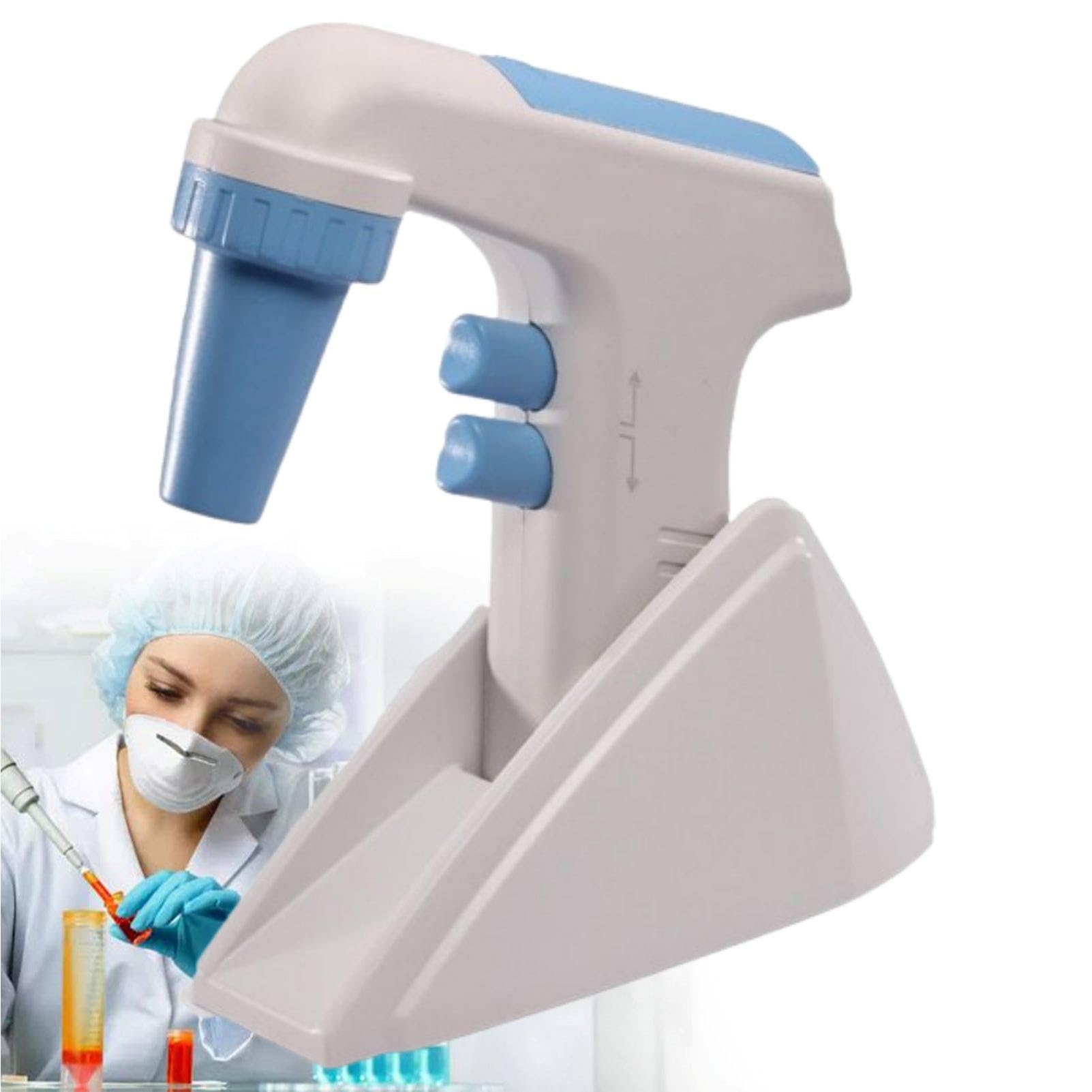 Controller Digitale per pipetta elettrica, riempitrice motorizzata per Pipette con Schermo LCD, Controllo a 6 velocità, pipetta Automatica da 0,1-100 ml per Laboratorio di Ricerca
