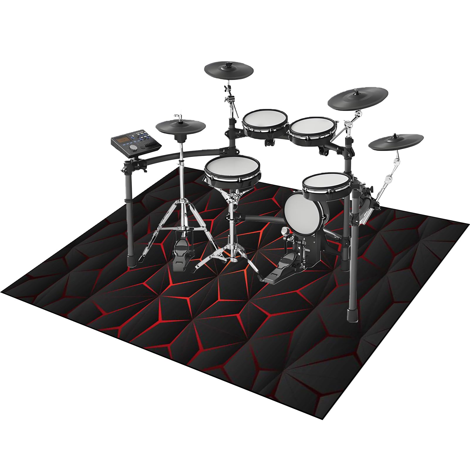 Tappetino professionale antiscivolo per batteria acustica ed elettronica, coperta insonorizzata con assorbimento acustico, accessori per batteria elettrica, 160 x 120 cm