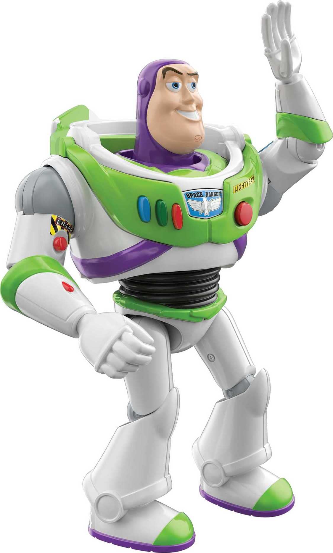 Disney Pixar Interactables Buzz Lightyear Talking Action Figure, 7-in / 17.8-cm Tall Posable Movie Character Toy, Interacts with Other Figures, Kids Gift Ages 3 Years & Older