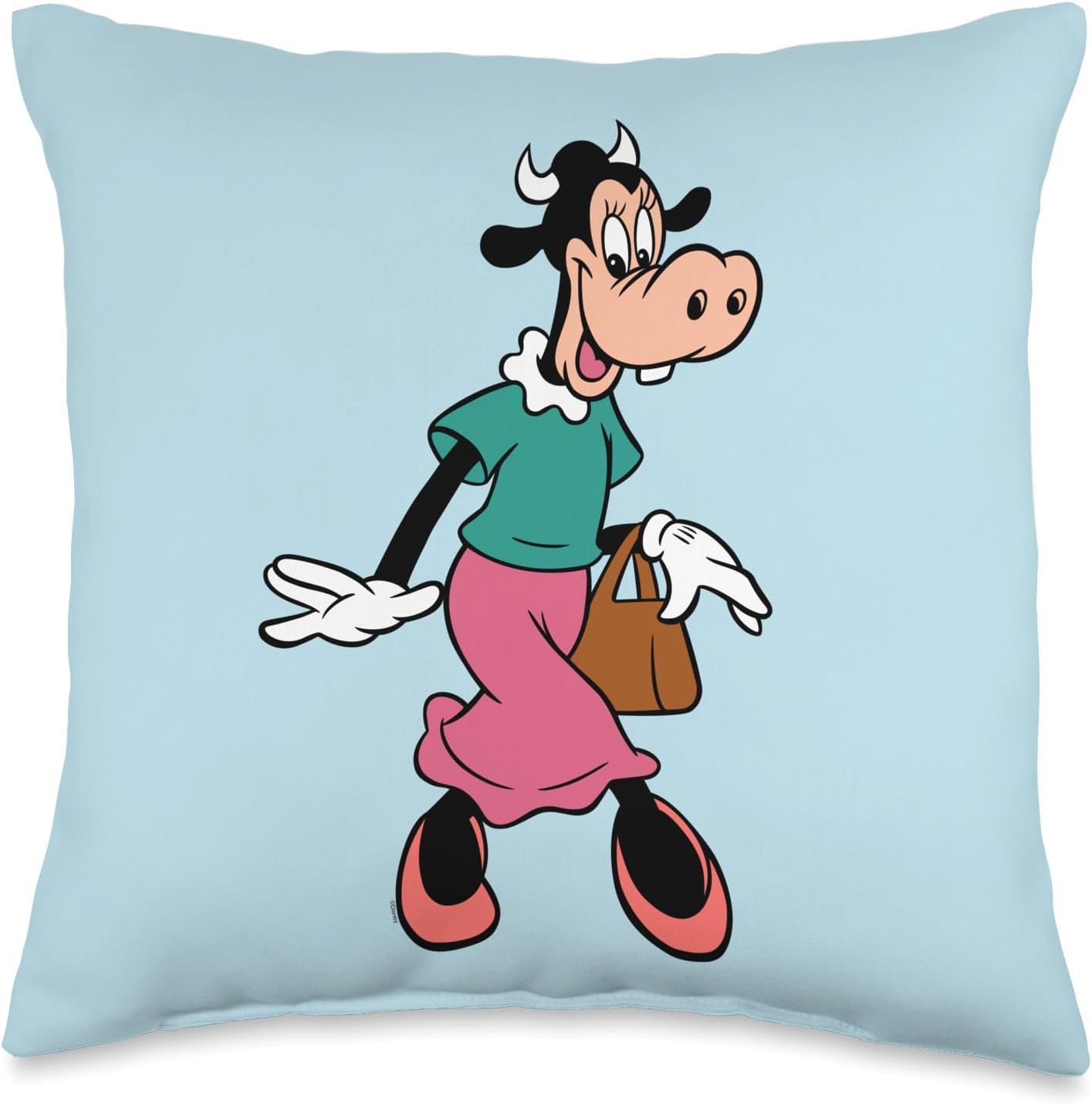 Disney Clarabelle Cow Out for a Stroll Throw Pillow