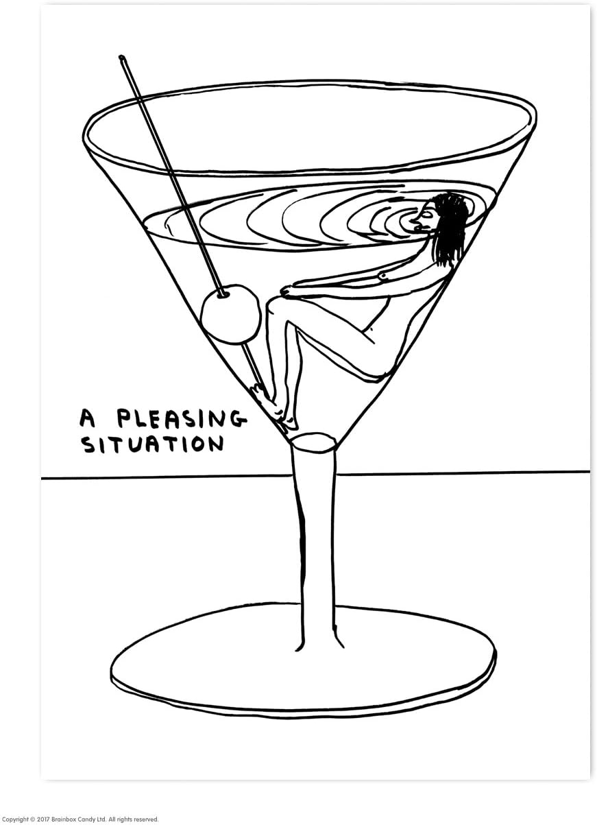 Humorous David Shrigley Postcard: Pleasing Situation by Brainbox Candy