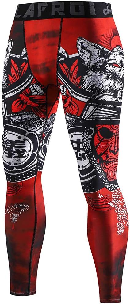 LAFROI Men's Quick Dry Cool Compression Fit Tights Leggings Waistband-YSK08