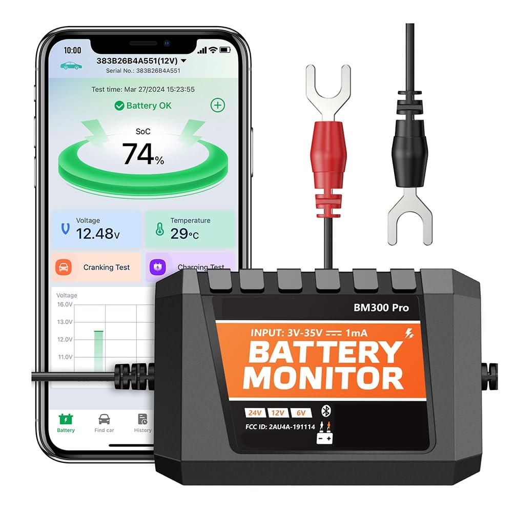 Strumento di Test del di Ricarica del Tester della Batteria, Monitor della Batteria, Analizzatore dello Stato della Batteria, Strumento di Test del di Avviamento 'Auto