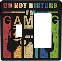 Vista 43 de Funky Retro Vintage 70s 60s Boho Hippie Hongo Botánico Floral 2 Gang Interruptor de luz de palanca doble Placa de pared Cubierta de toma