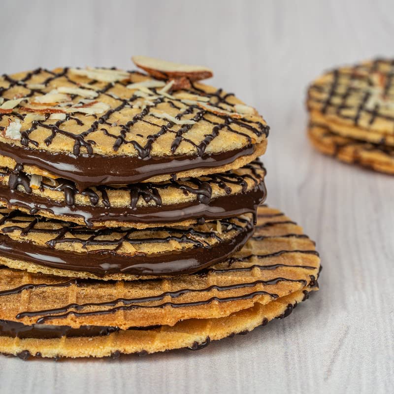Image of NOVANOVA Dark Chocolate Waffle Cookies -Vegetarian, 100% Eggless | No Added Preservatives | Freshly Baked For You - Box Of 24, 480 grams