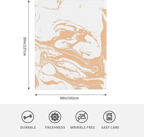 Miniatura 3 de Manta de mármol para mujer, suave manta de forro polar de verano, lavable, manta ligera de viaje para sofá, cama, sillón durante todas las