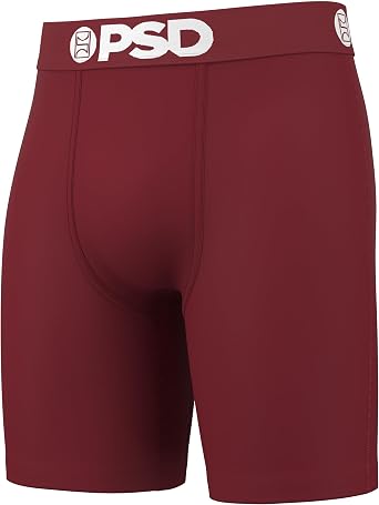 PSD Mens Underwear Red/Grey/Green Cotton Boxer Brief 3 Pack, S
