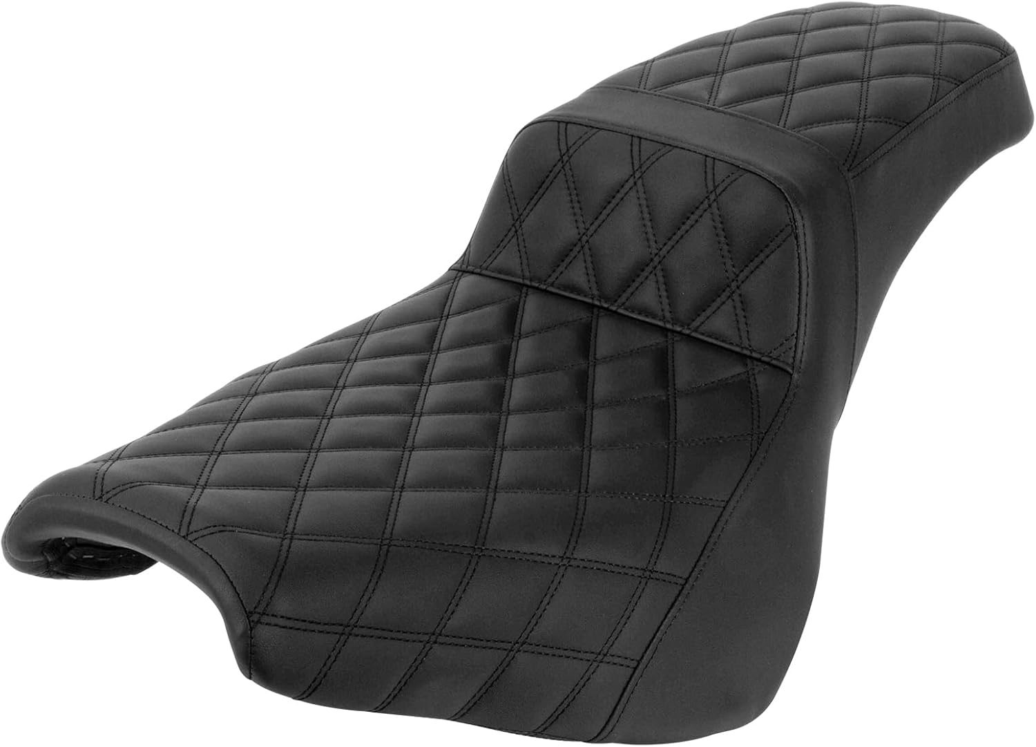 Driver Passenger Seat - PSLER Motorcycle Seat Compatible with Softail Standard Deluxe Street Bob 2018-2025, Grid Type