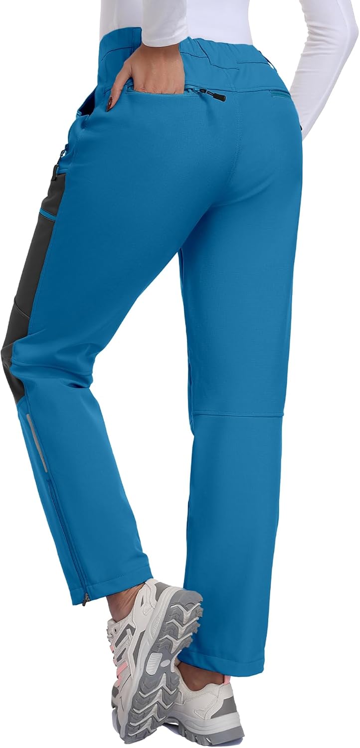 Little Donkey Andy Women's Ski Softshell Pants, Winter Windproof Snow Pants - Image 3