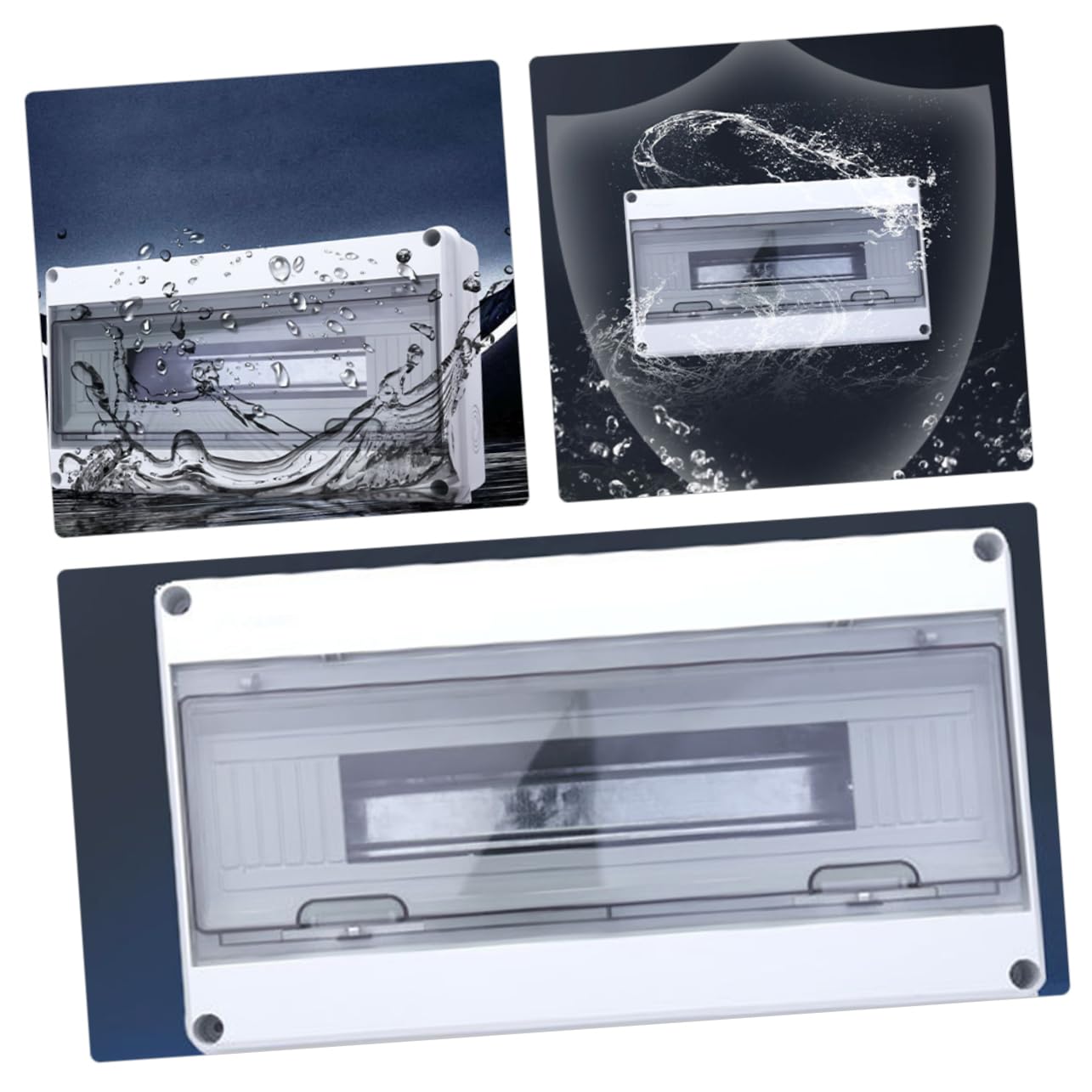 Caja de Distribución Eléctrica Estanca Abs Ip65 18 Circuitos Ht-18 | Montaje en Superficie, Resistente a Lluvia y Polvo, Uso Exterior, Acabado Elegante