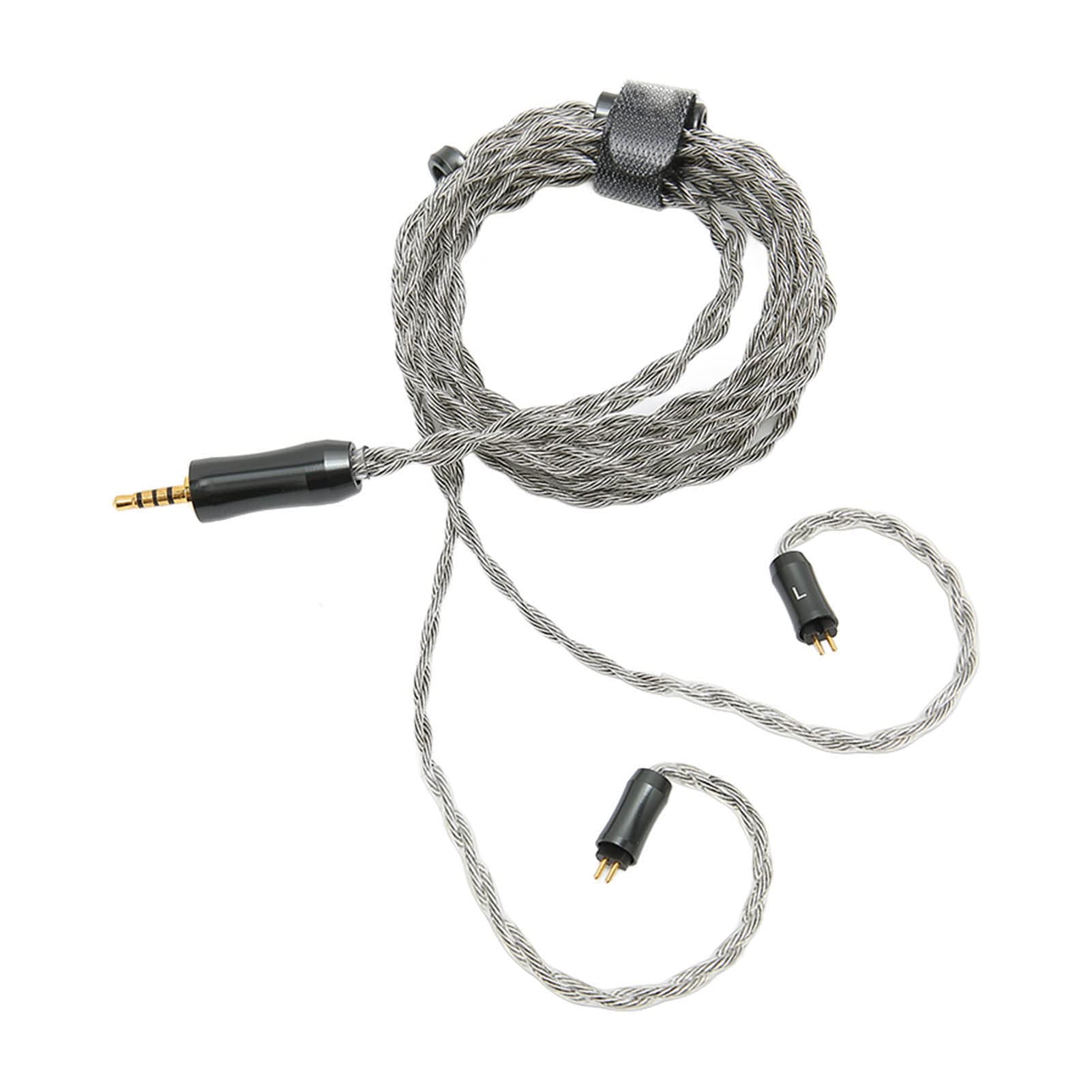 Câble de remplacement pour casque à 4 cœurs Remplacement de câble pour écouteurs à 2 broches avec prise de 2,5 mm 3,9 pieds
