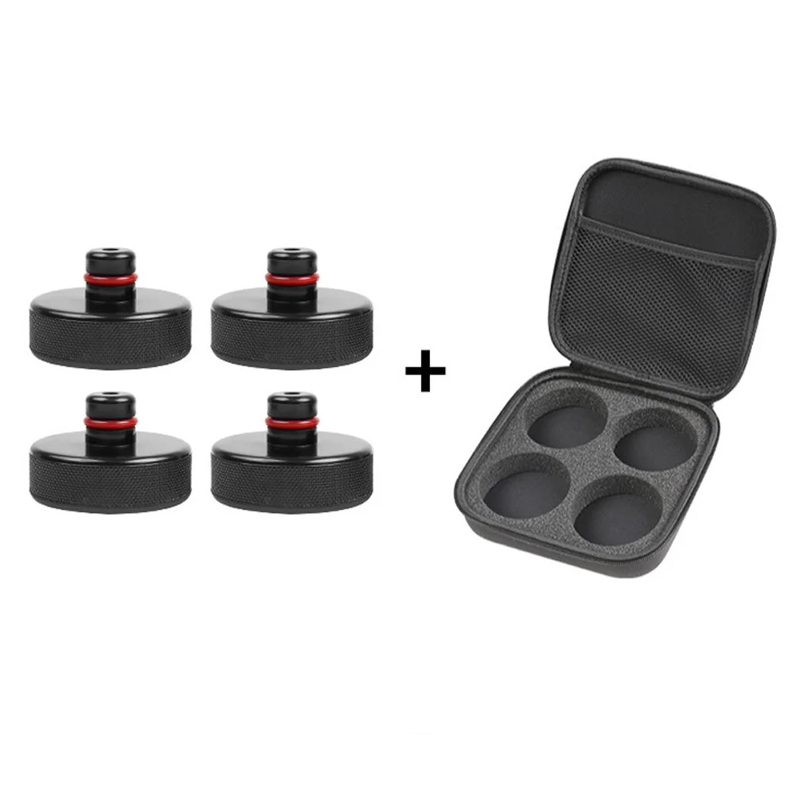 Accessori cric per Tappetino in Gomma per martinetti per Auto 1/4 Pezzi. Tappetino in Gomma per martinetto Resistente agli Urti cric per Auto(4 Pieces)