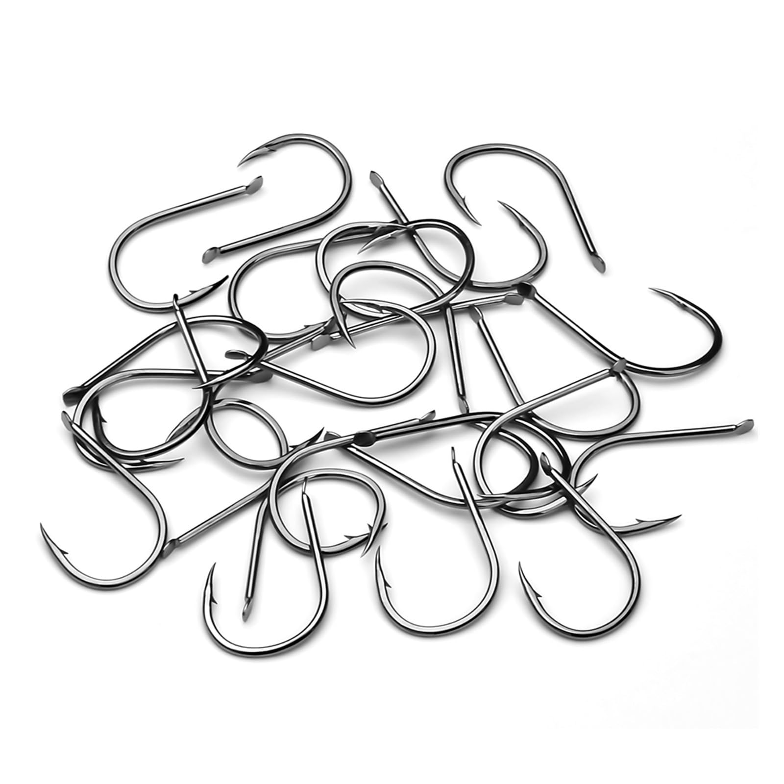 Crochet de pêche, Hameçons de pêche, hameçons de pêche 3#-15#, matériel de mer, hameçons en Nickel Noir, Gros hameçons, Carpe, Accessoires à hameçon, 100 pièces/boîte (Color : 15)