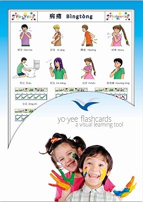 Aches and Symptoms Flashcards in Chinese - Traditional & Simplified Characters - Vocabulary Picture Cards for Toddlers, Kids, Children and Adults â€“ Mandarin / Pinyin