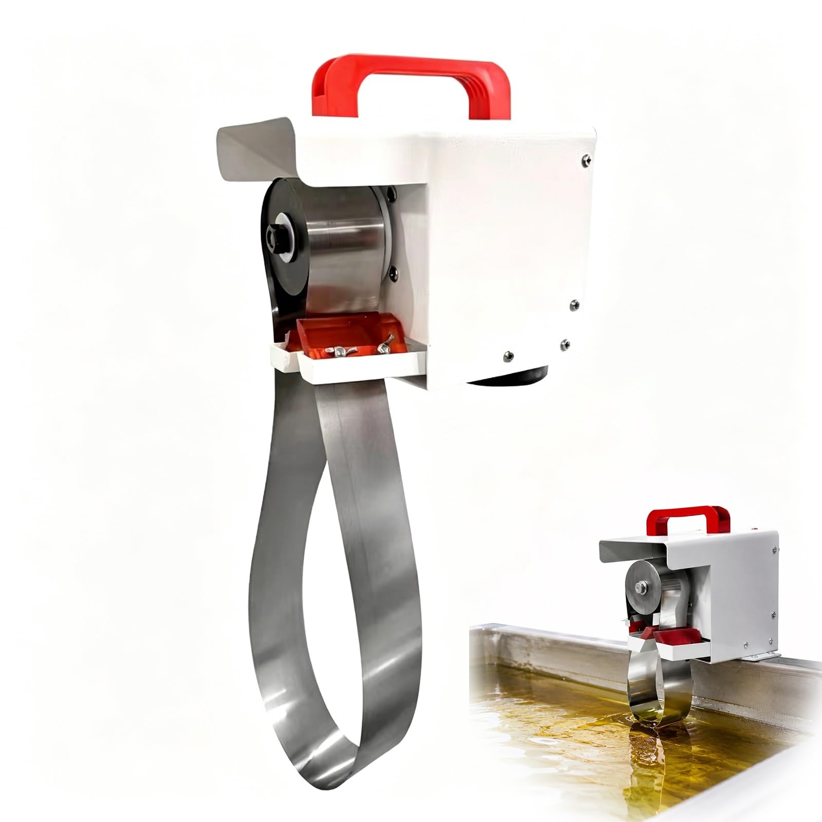 Skimmer De Aceite con Correa De Sumidero De Refrigerante Industrial, Máquina Separadora De Aceite Y Agua De Acero Inoxidable De 220 V para Equipos De Control Numérico, Sistemi Portátil