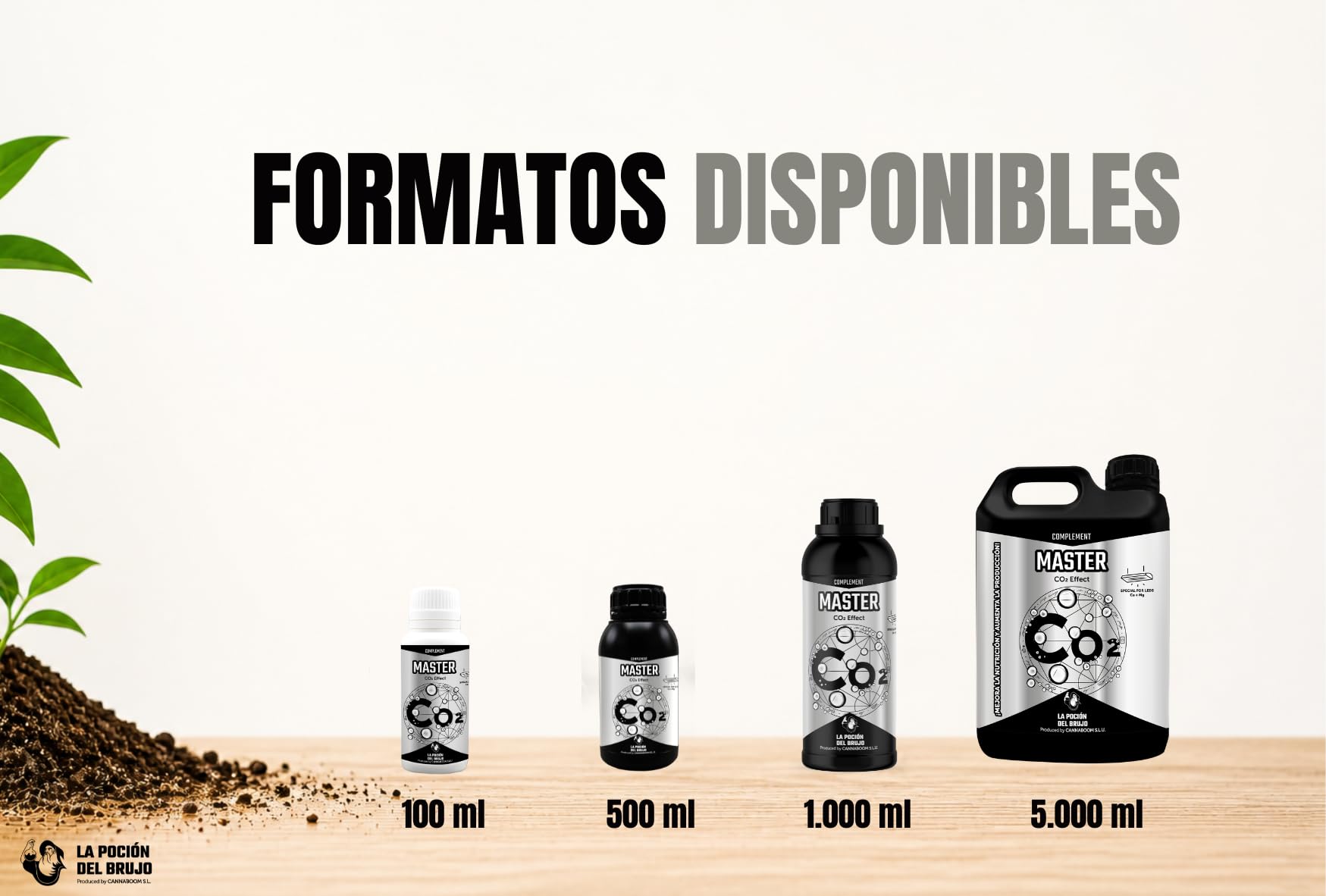 CO₂ MASTER "Cannaboom" (1.000ml) – Estimulador de CO₂ para Cultivo en LED | Bioactivador con Carbono Orgánico | Aumenta Vigor, Absorción de Nutrientes y Producción