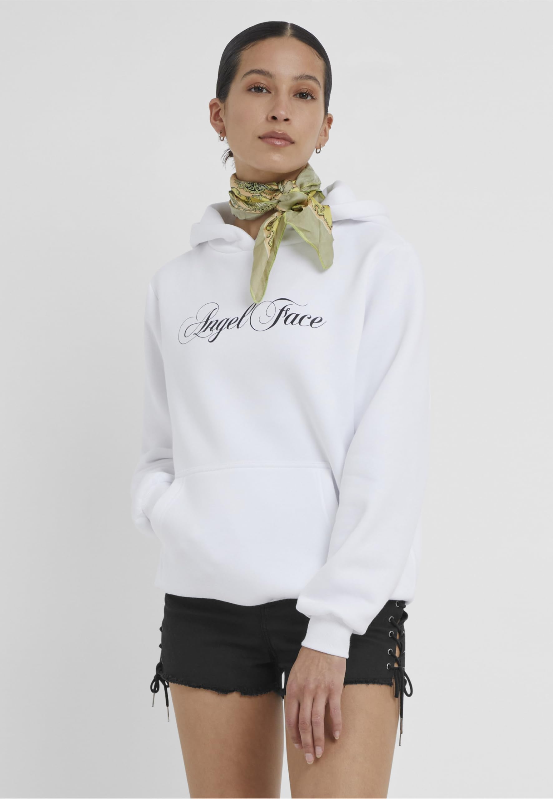 Miss Tee Angel Face Ladies Fluffy Hoody