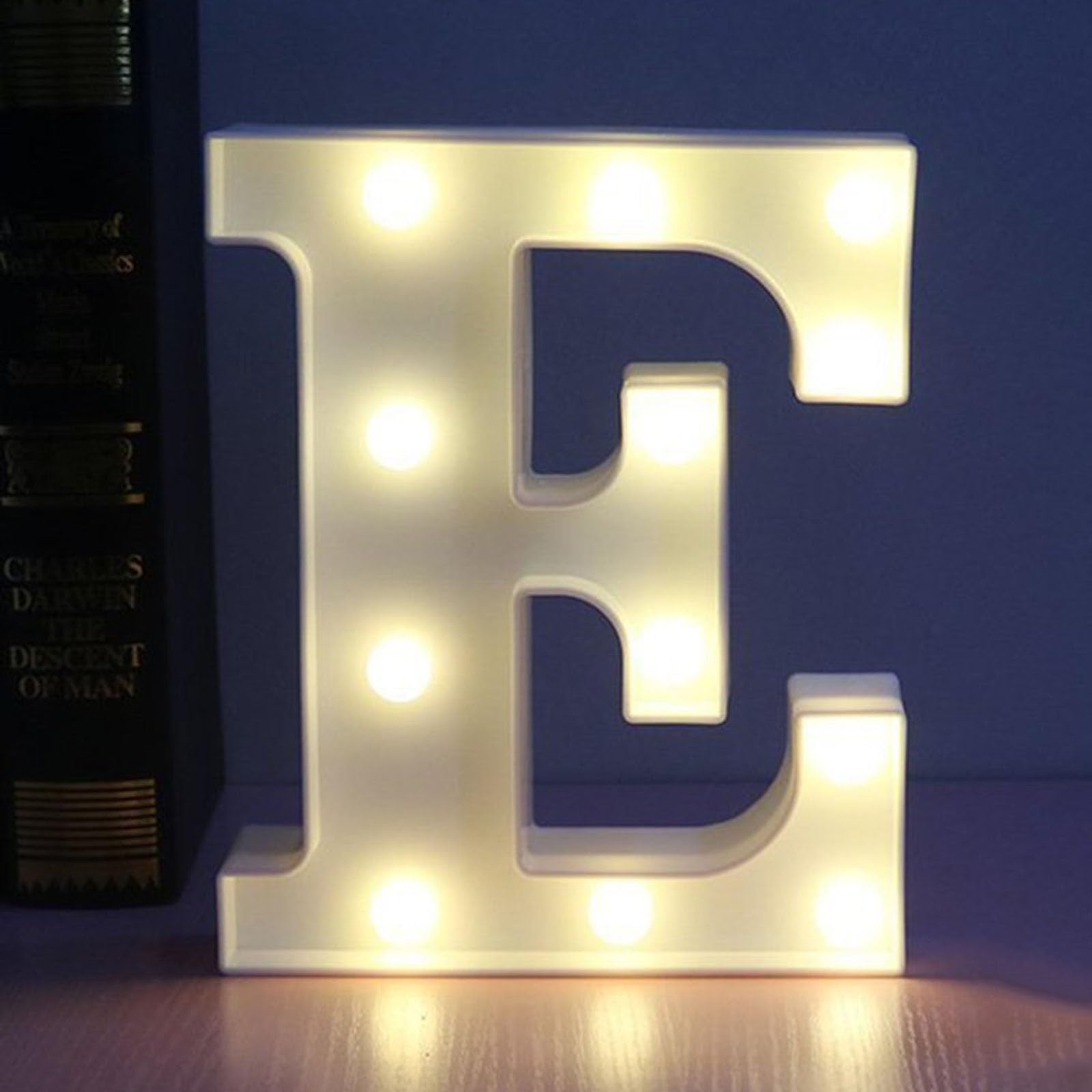 Marquee Letter Lights Sign Warm White LED Light Up Numbers 18th, 30th, 50th Birthday Party for Home Party Wedding Decoration (Color : Letter E, Size : 22.5cm/8.85in)
