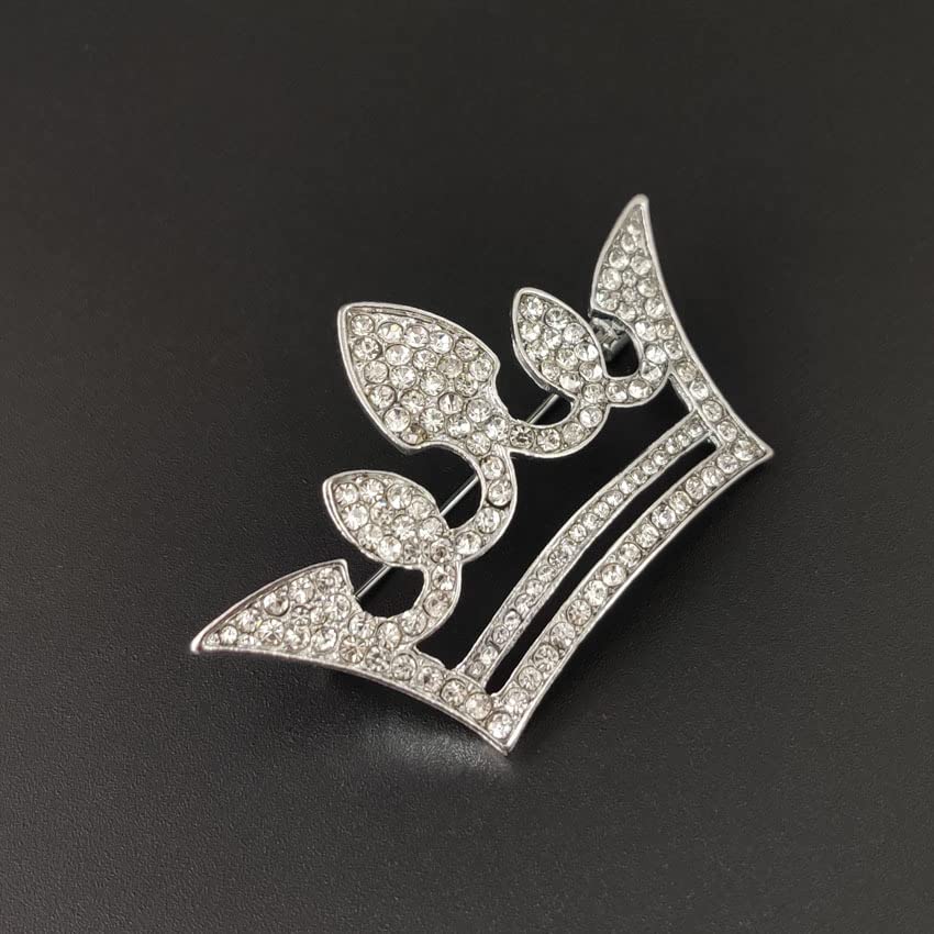 Image of Crystal Rhinestone Princess Queen Brooch Pin Tiara Crown Brooches for Women Tiara for Wedding Party /Banquet /Birthday