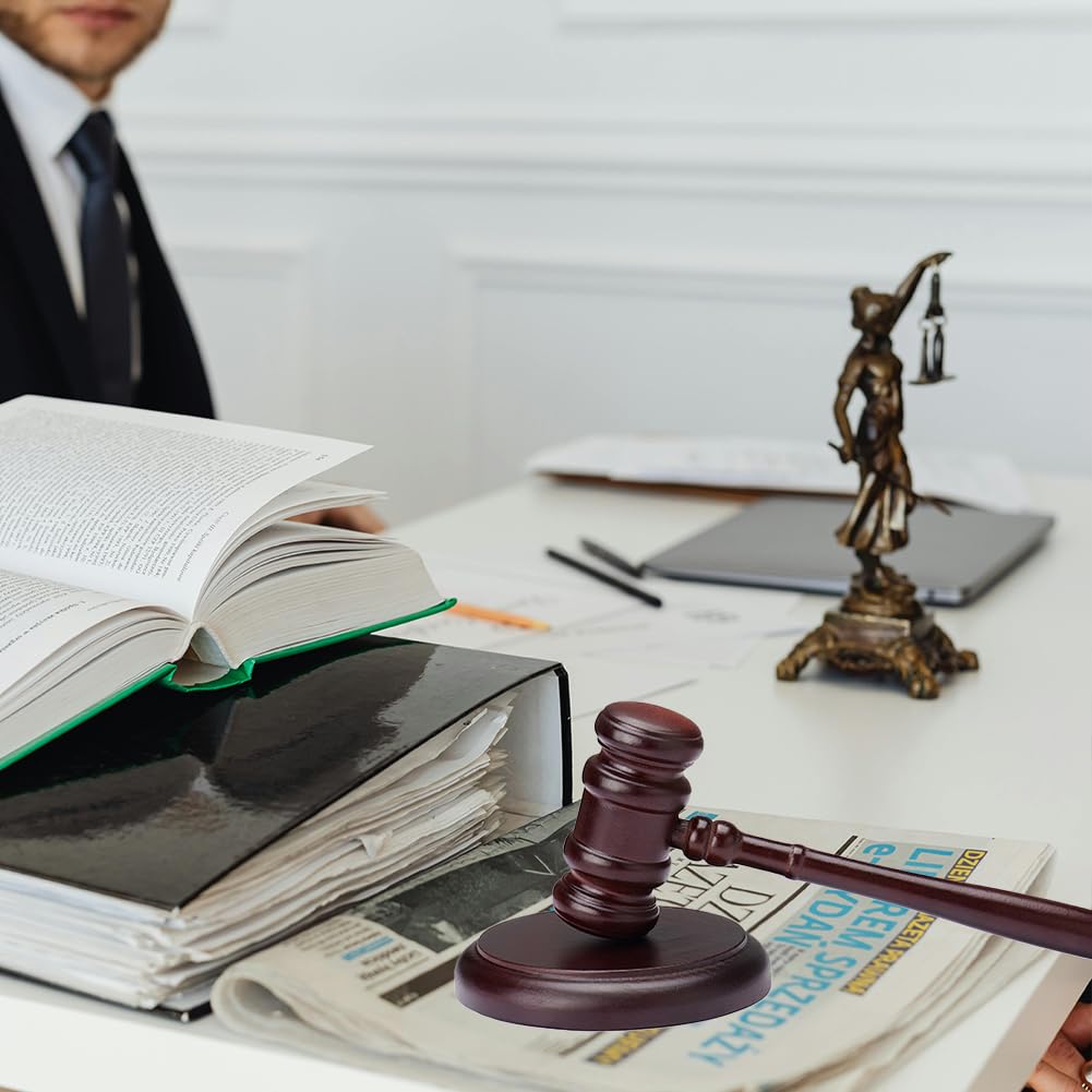 Martillo de Subasta de Madera, Mazo Juez, Martillo de Juez de Madera, Juego de martillo de Juez, Es Una Herramienta Práctica para Abogados, Jueces y Subastadores