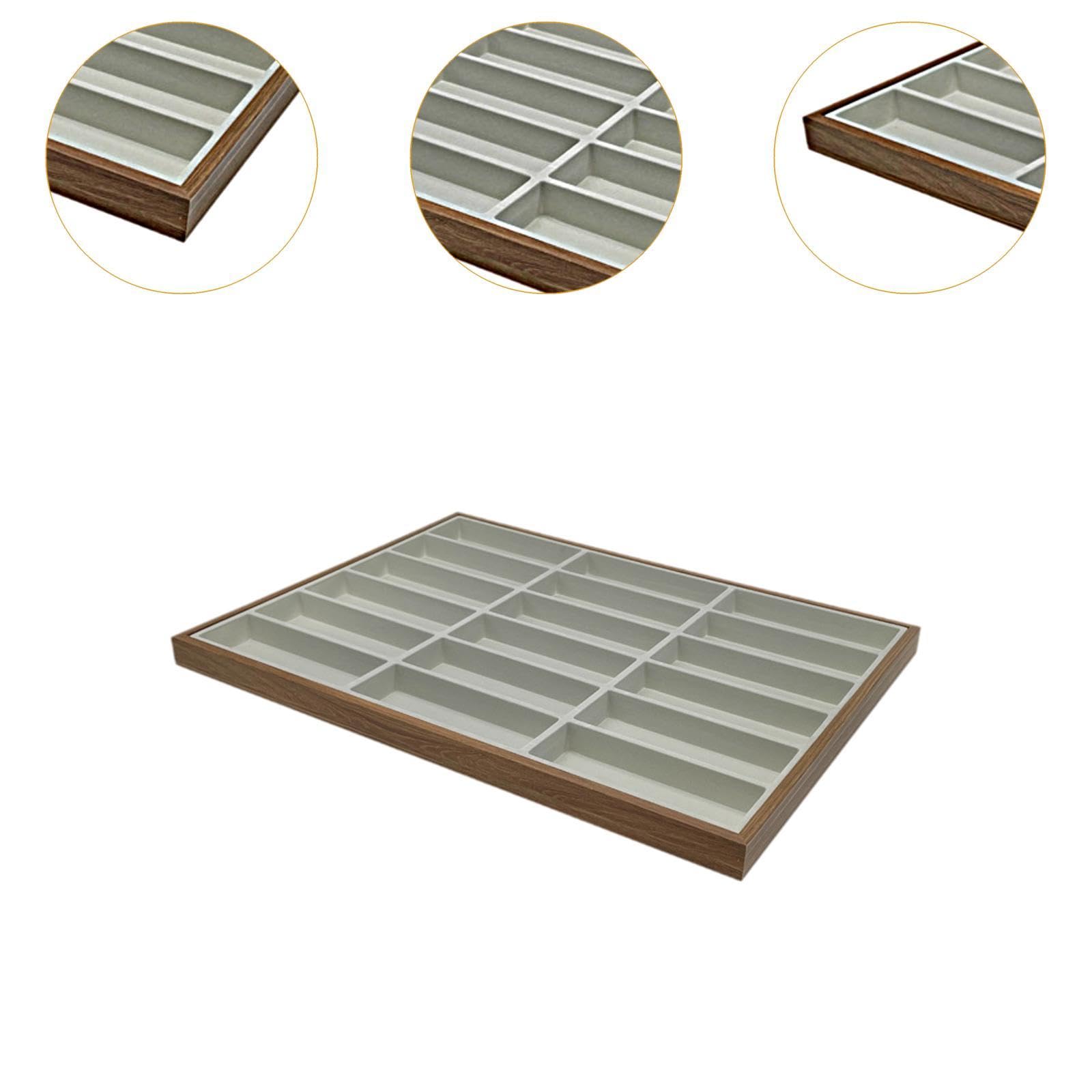Bandeja Organizadora de Gafas de Sol, Organizador de Joyas, Decoración, Soporte de Madera para Gafas, Vitrina para Gafas de Mesa para El Hogar O Tiend