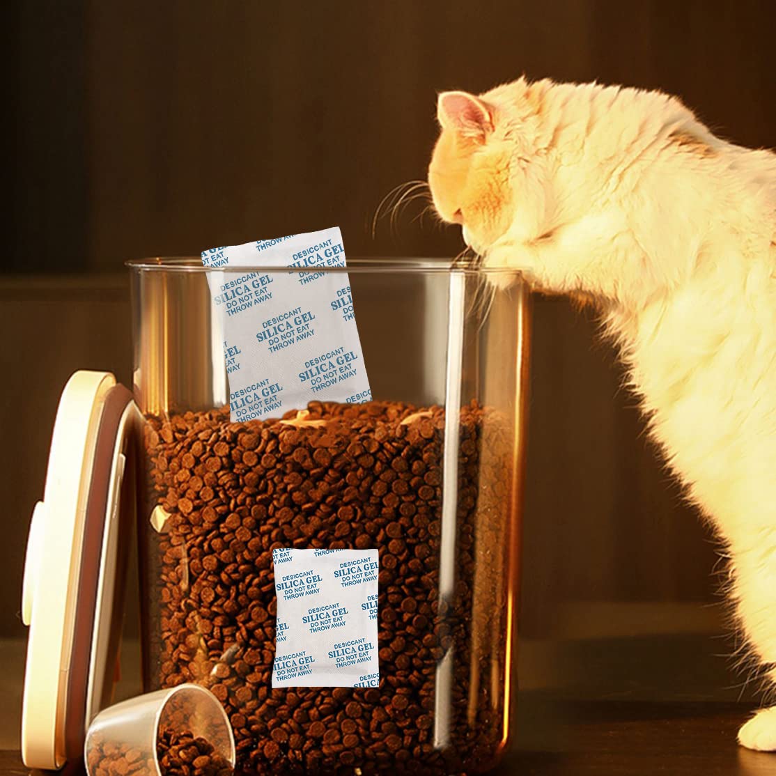 Bustine di gel di silice Bustine essiccanti per la conservazione di alimenti per animali domestici 20 grammi [15 pacchetti] Assorbitori di umidità efficienti