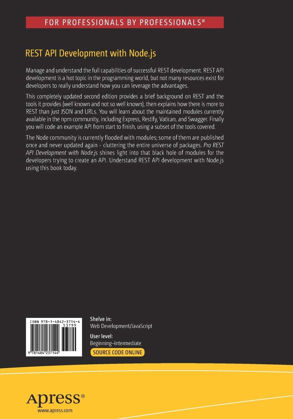 REST API Development with Node.js: Manage and Understand the Full  Capabilities of Successful REST Development : Doglio, Fernando: Amazon.de:  Bücher