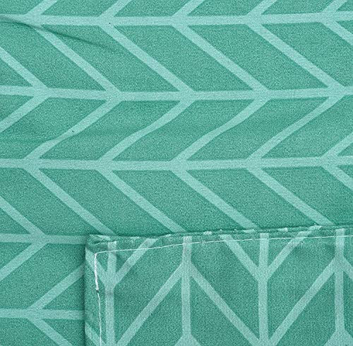 Image of MORADO Premium Glace Cotton Single Bed Quilt Cover /Duvet Cover /Rajai Cover /Blanket Cover with Zipper (GreenZigZag, 60x90 Inches)