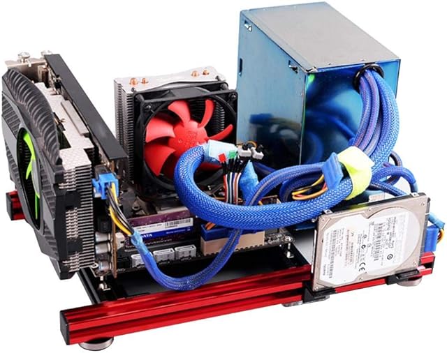 ATX Motherboard Test Bench Best for Overclocking Test, ATX Computer Open Air Frame,Mini Aluminum DIY Computer Case for ATX